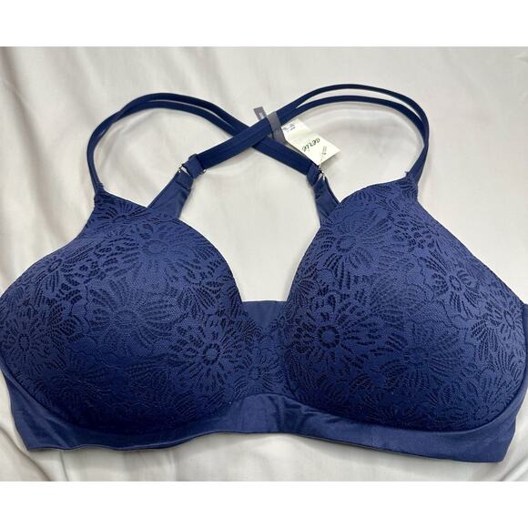 NWT Aerie Real Sunnie Wireless Push Up Blossom Lace Bra 38DD - Picture 2 of 7